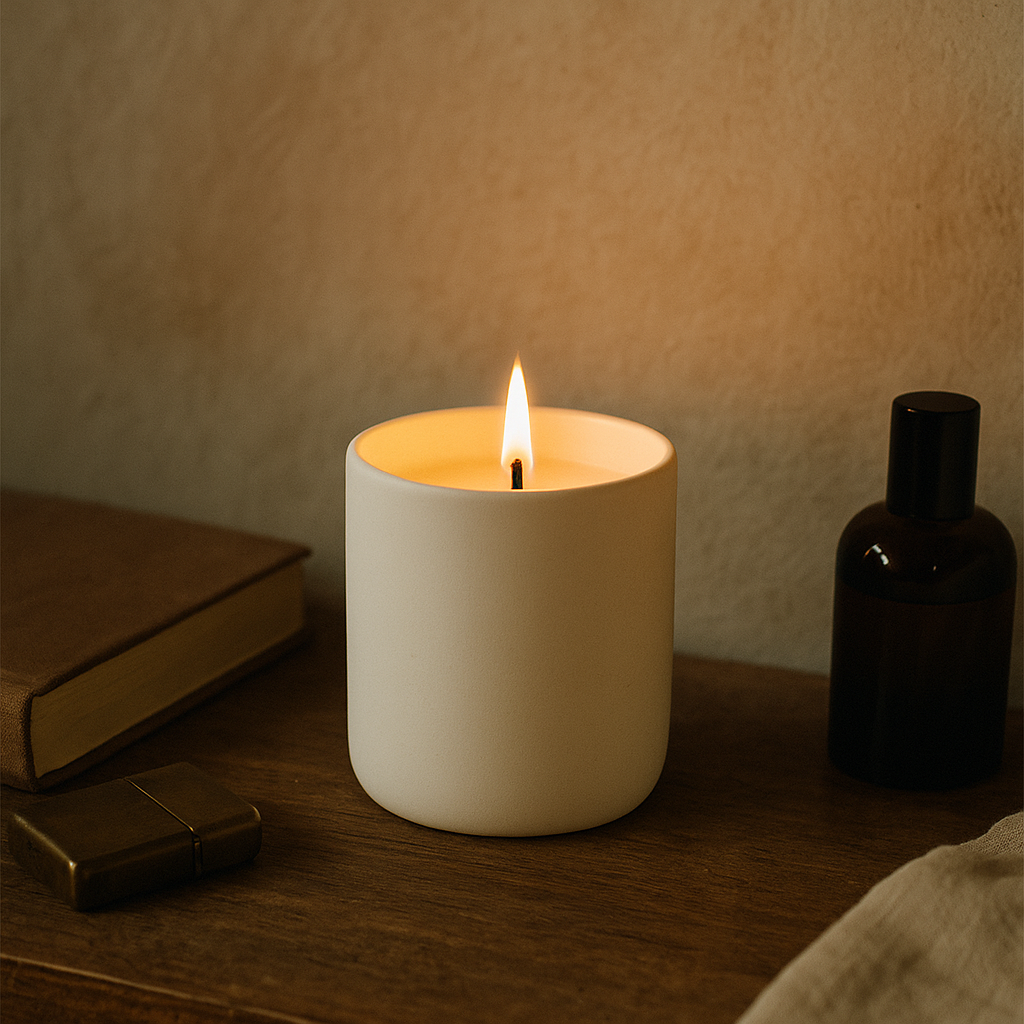 Timeless Library | Leather & Plum Refillable Candle
